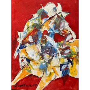 Mashkoor Raza, 19 x 17 Inch, Oil On Canvas, Abstract Painting, AC-MR-731 Mashkoor Raza, 19 x 17 Inch, Oil On Canvas, Abstract Painting, AC-MR-731